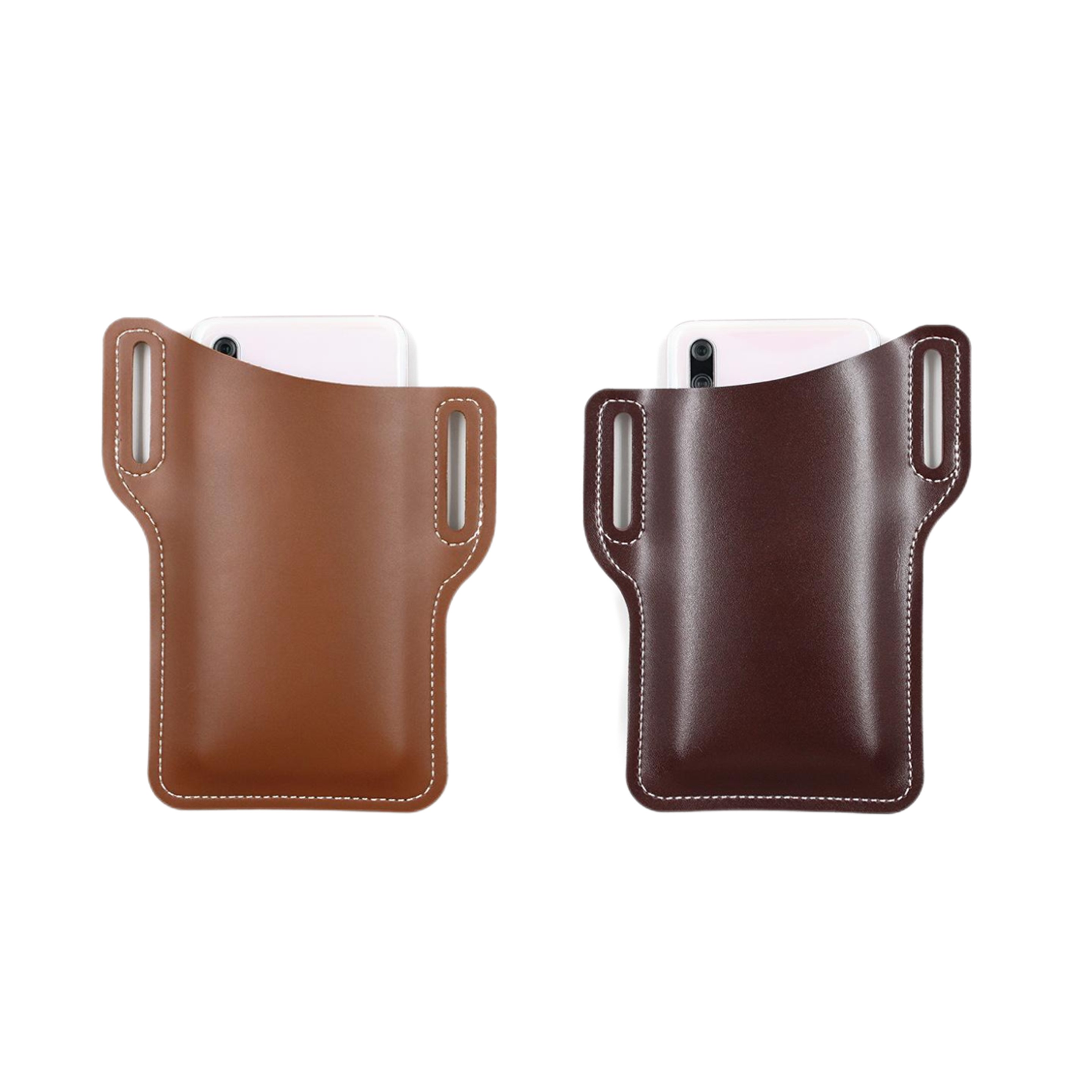 Vegan Leather Cellphone Holster Belt Phone Pouch 4