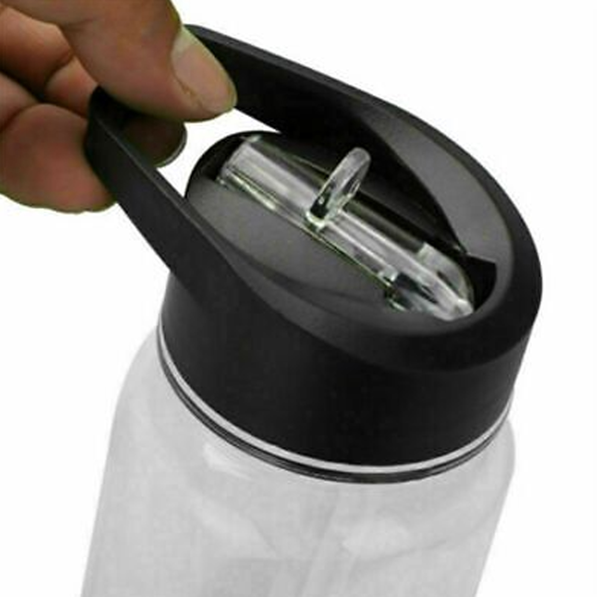 23Oz. Clear Sports Water Bottle with Flip Straw Lid 3