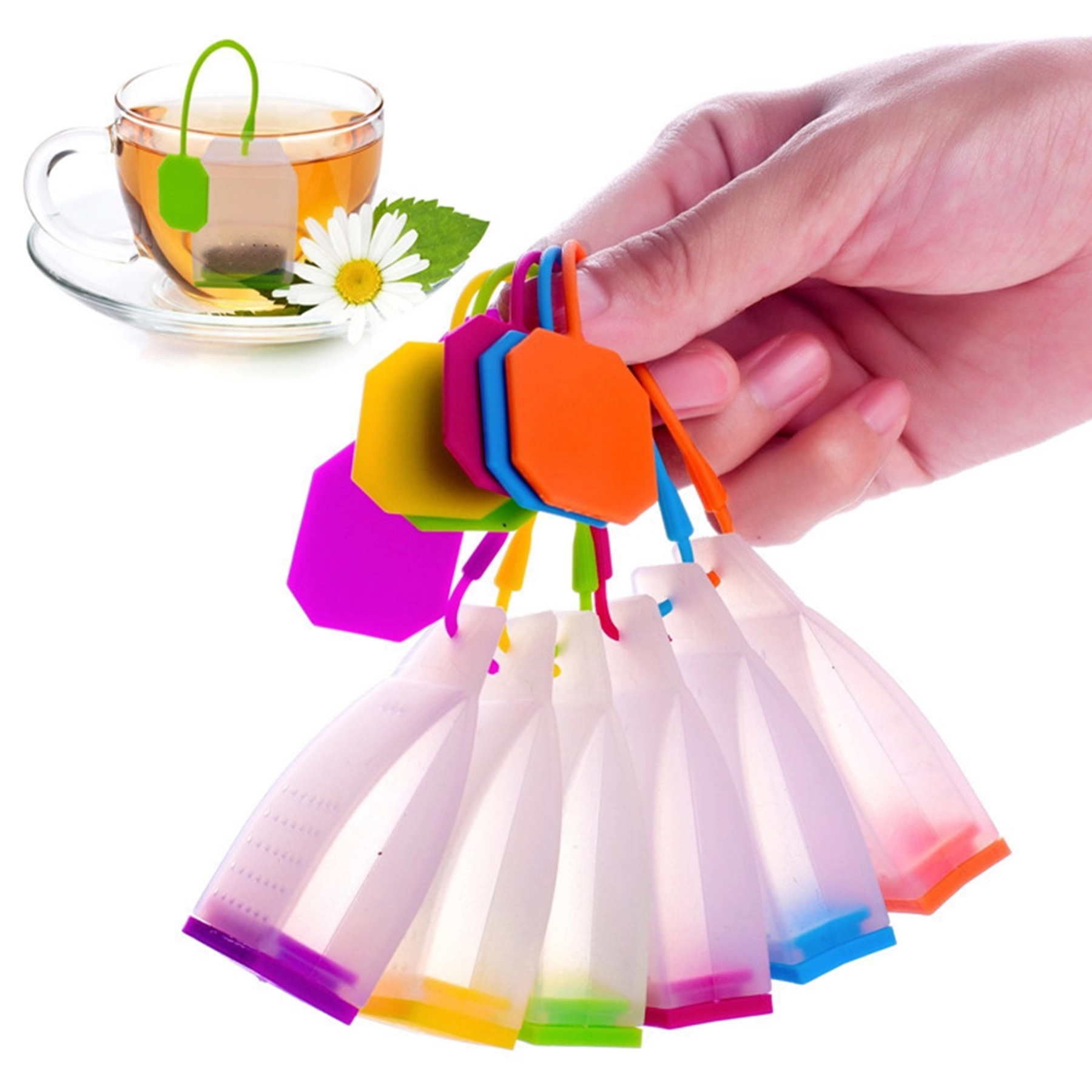 Silicone Loose Leaf Tea Filter Infuser Bag 7