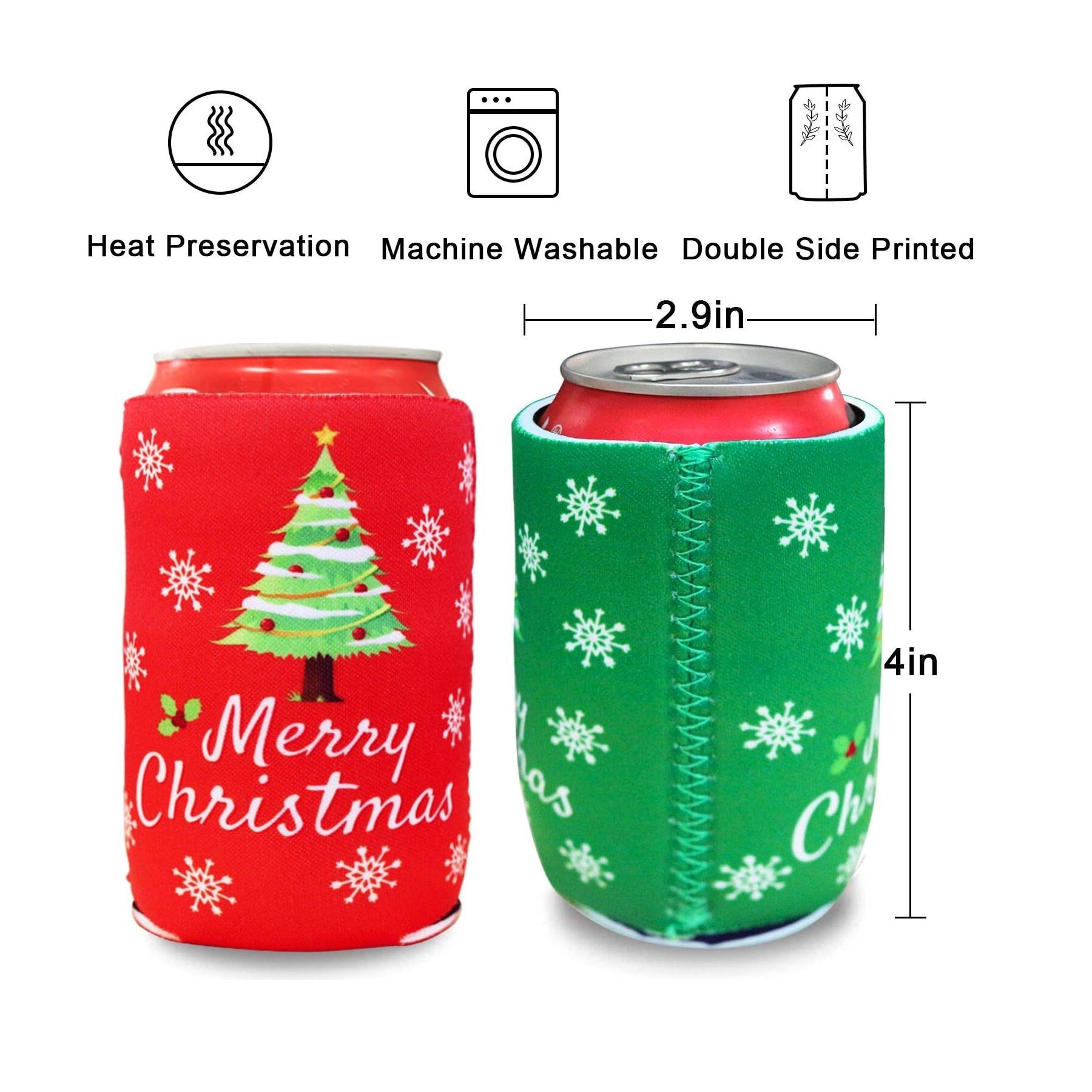 Christmas Neoprene Can Cover (direct import) 1