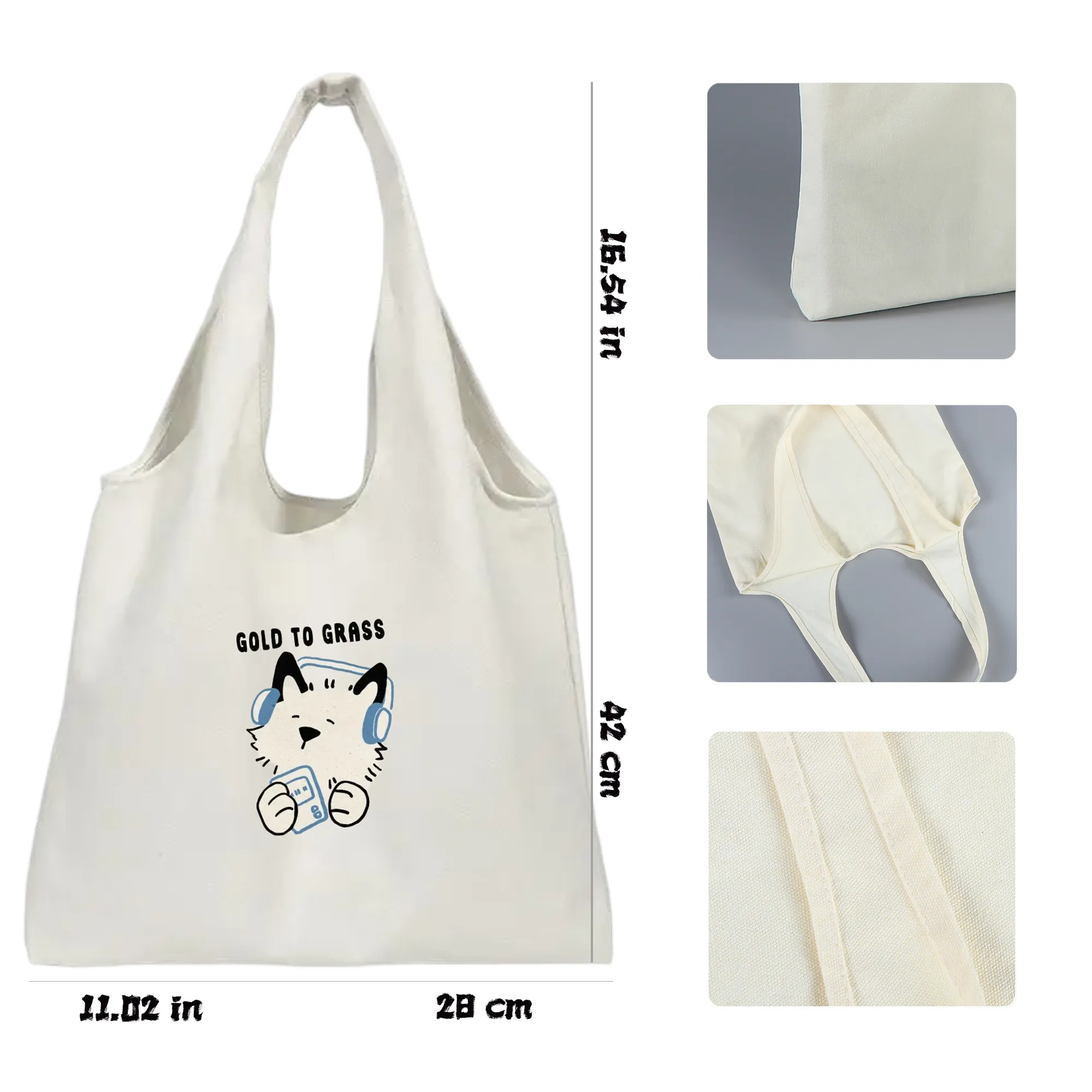 Eco-Friendly Artistic Canvas Tote Bag 2