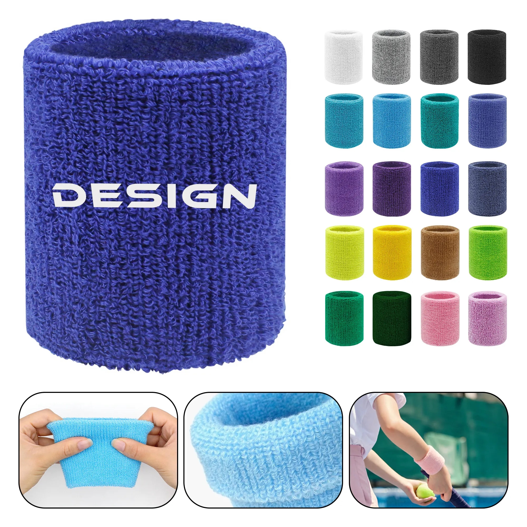 Sports Elastic Wrist Guard Breathable Sweatbands 4