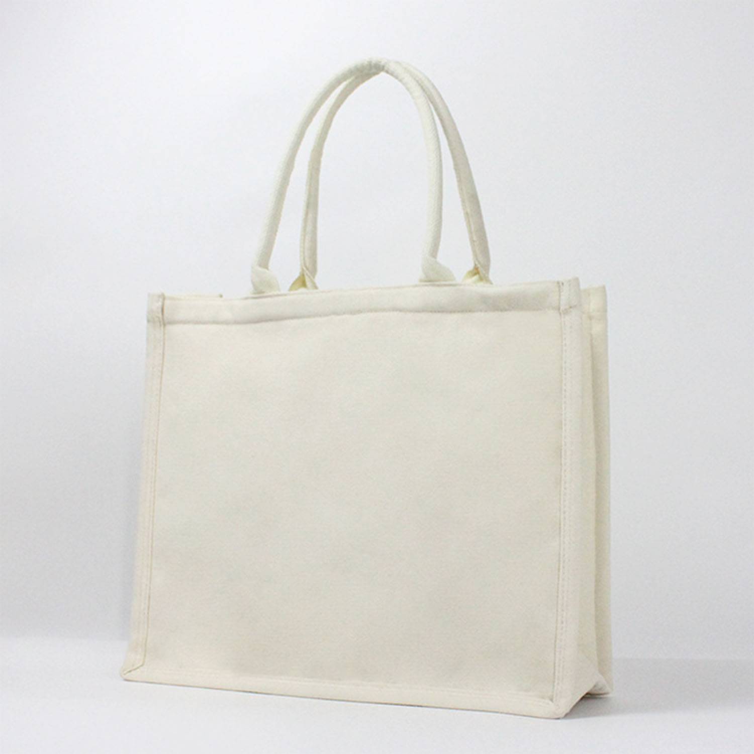 Canvas Sold Color Tote Bag, custom tote bag with logo imprint 5