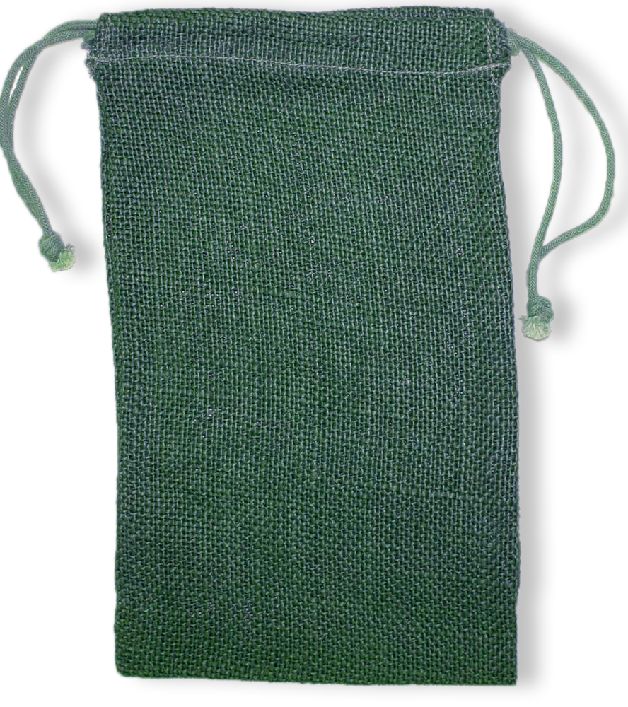 Colored Jute/ Burlap Drawstring Bag 6x10" 3