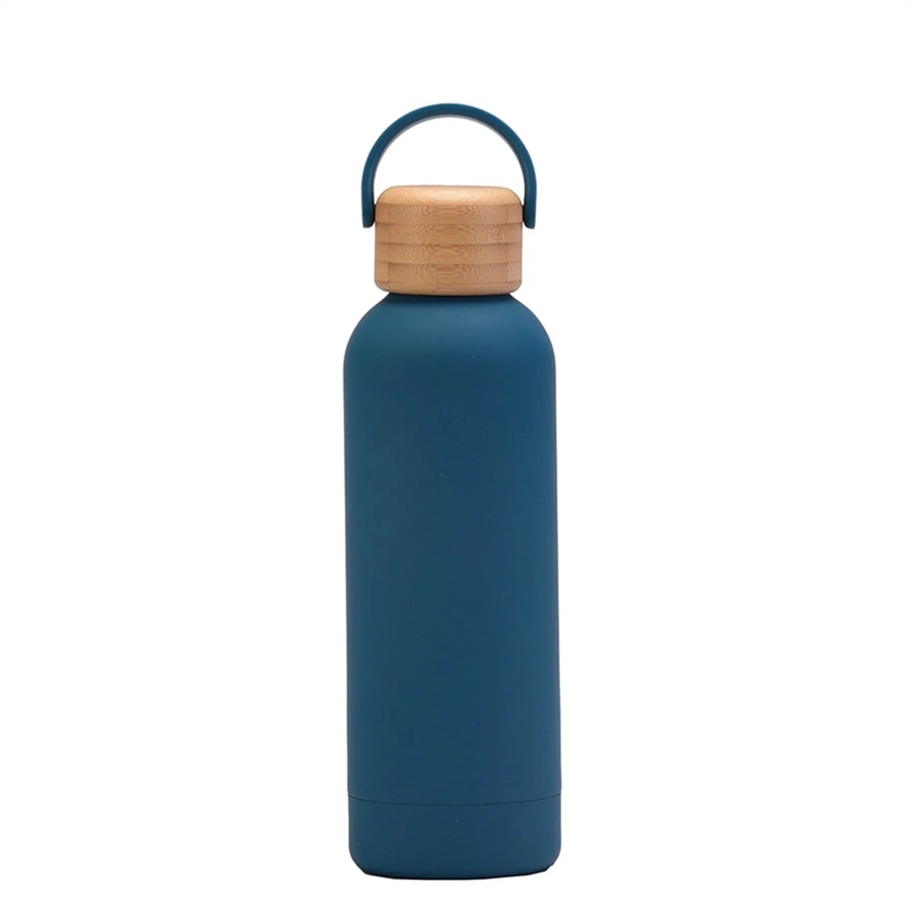 17 Oz Stainless Steel Water Bottle With Bamboo Lid 2