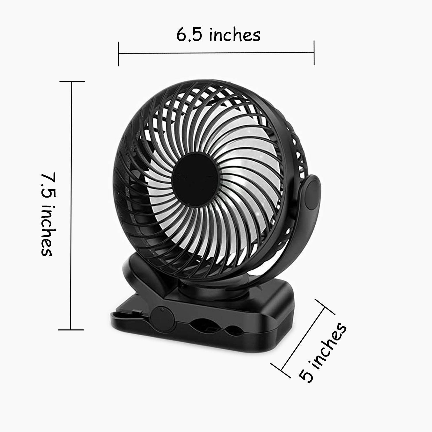 Portable Camping Rechargeable Fan with LED Lantern 2