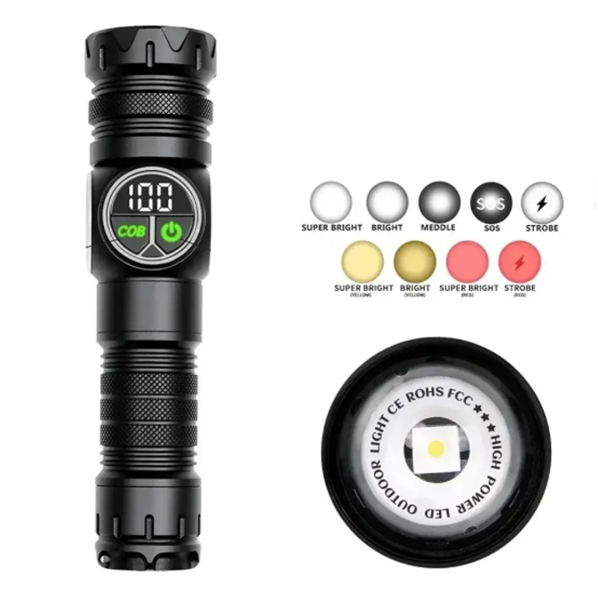 High Lumen Tactical LED Outdoor Flashlight 5