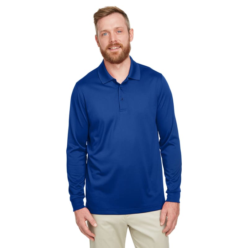 Harriton Men's Tall Advantage Long Sleeve Snag Protection Plus IL Polo 2
