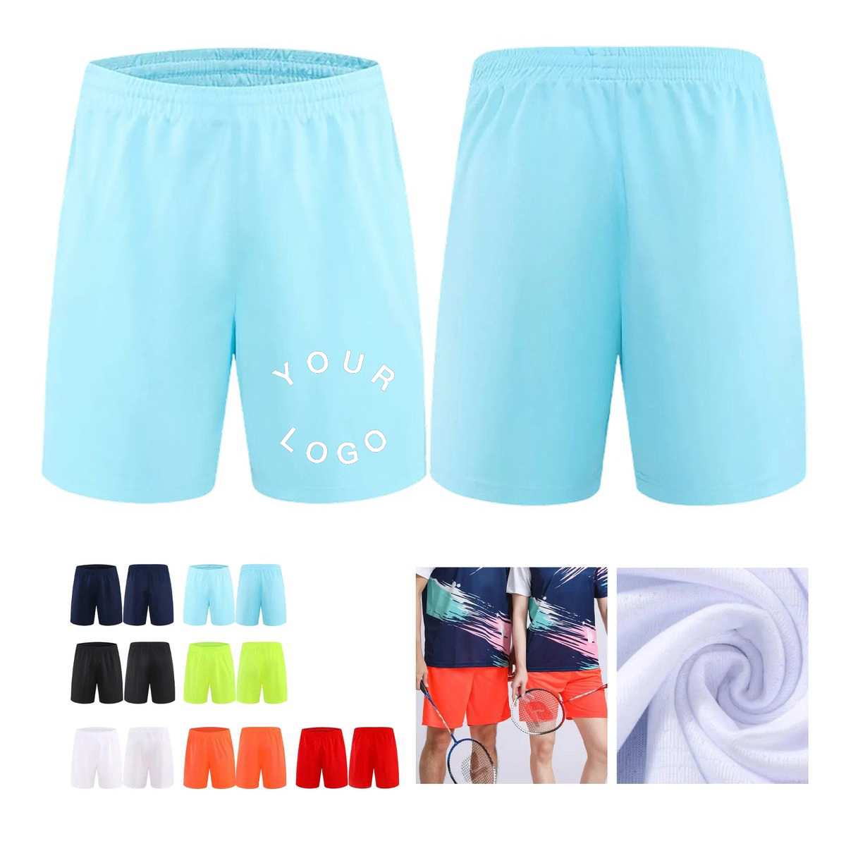 Lightweight Quick Dry Athletic Shorts with Elastic Waist 3