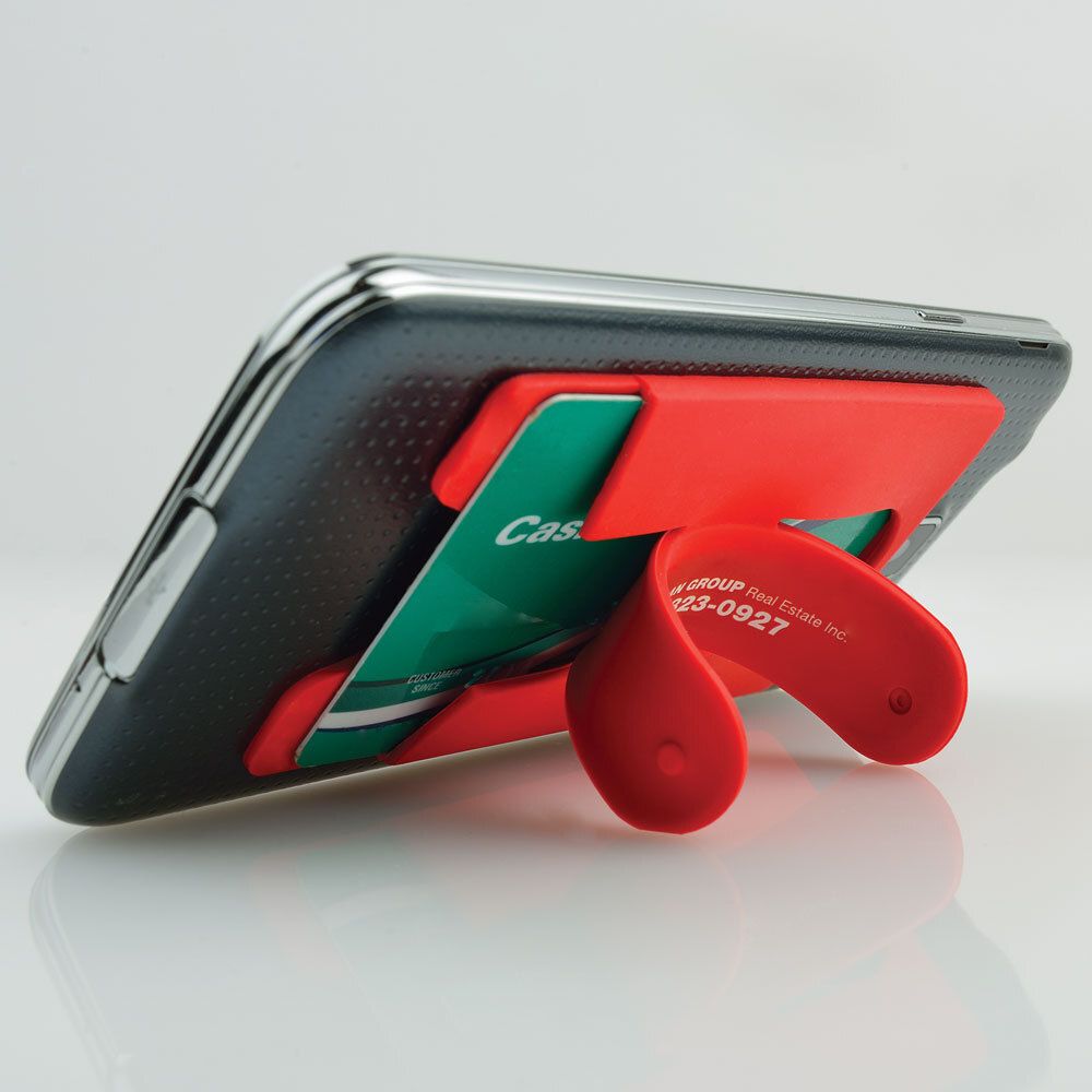 SILICONE PHONE WALLET WITH STAND
