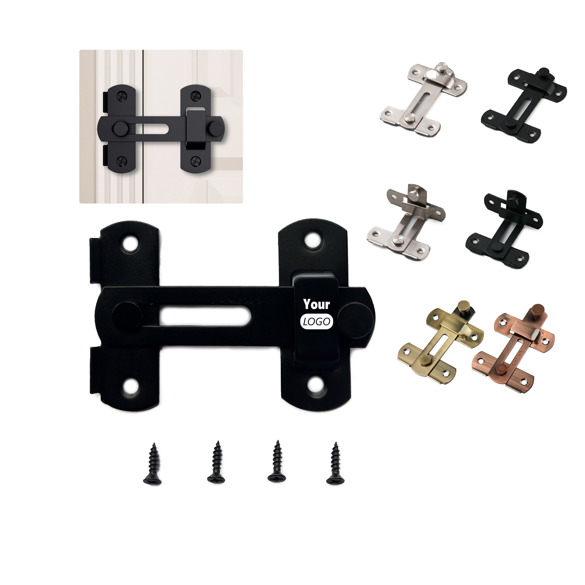 Adjustable Stainless Steel Safety Door Latch 2