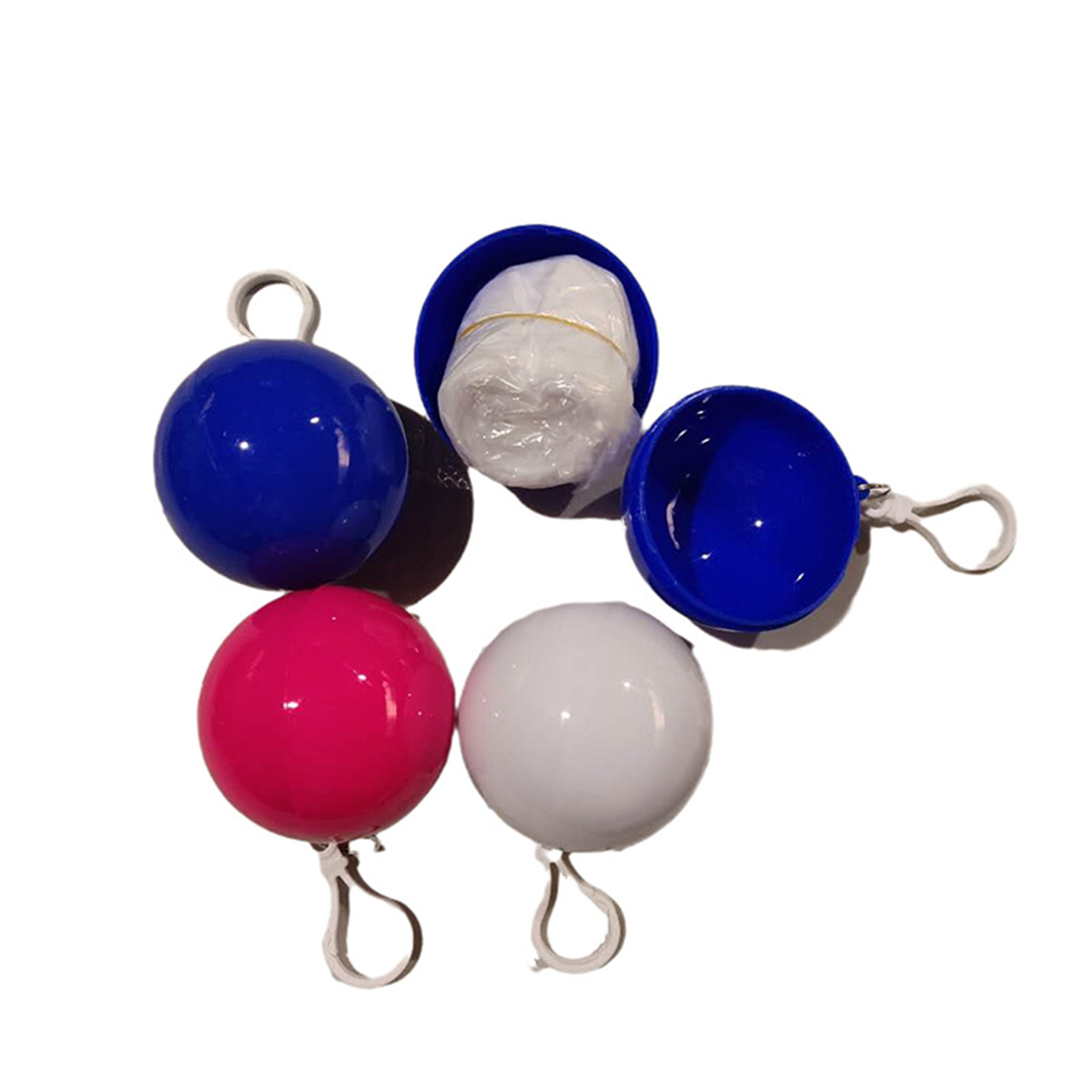 Disposable Raincoat Ball with Keychain 2