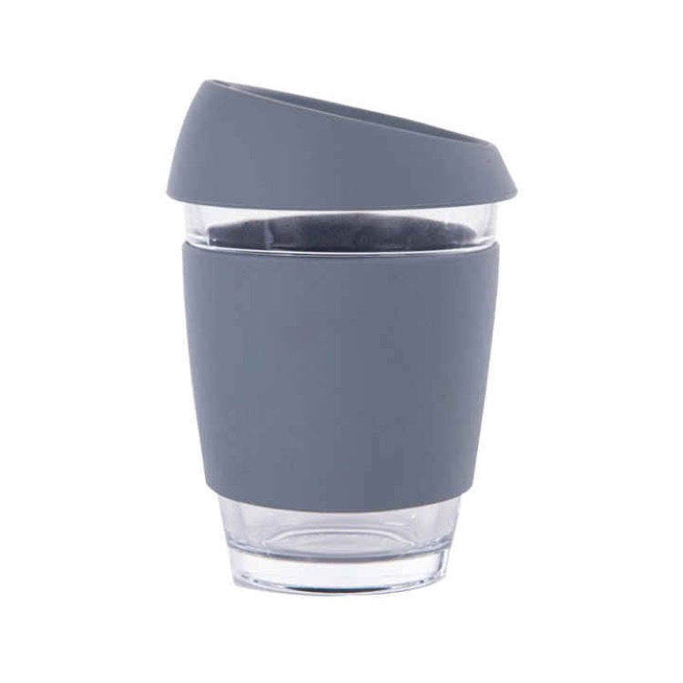 Reusable Glass Coffee Mug Travel Cup with Spill Proof Lid 2