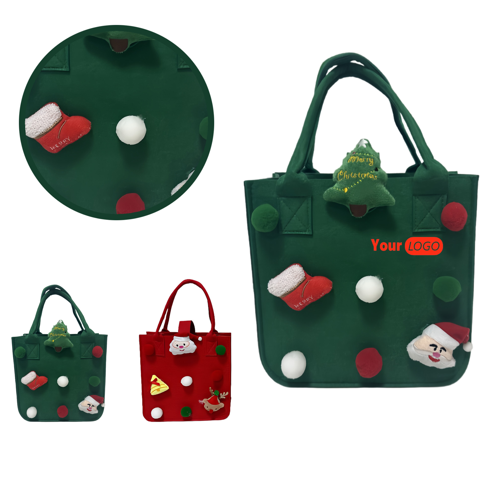 Christmas Tote Felt Bag 1