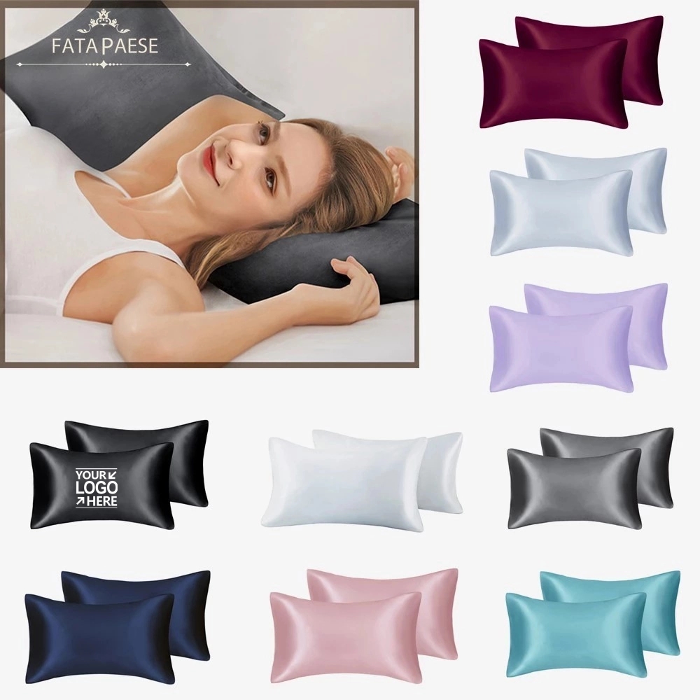 Silk Satin Pillowcase 2 Pack, Standard/Queen /King Size 7