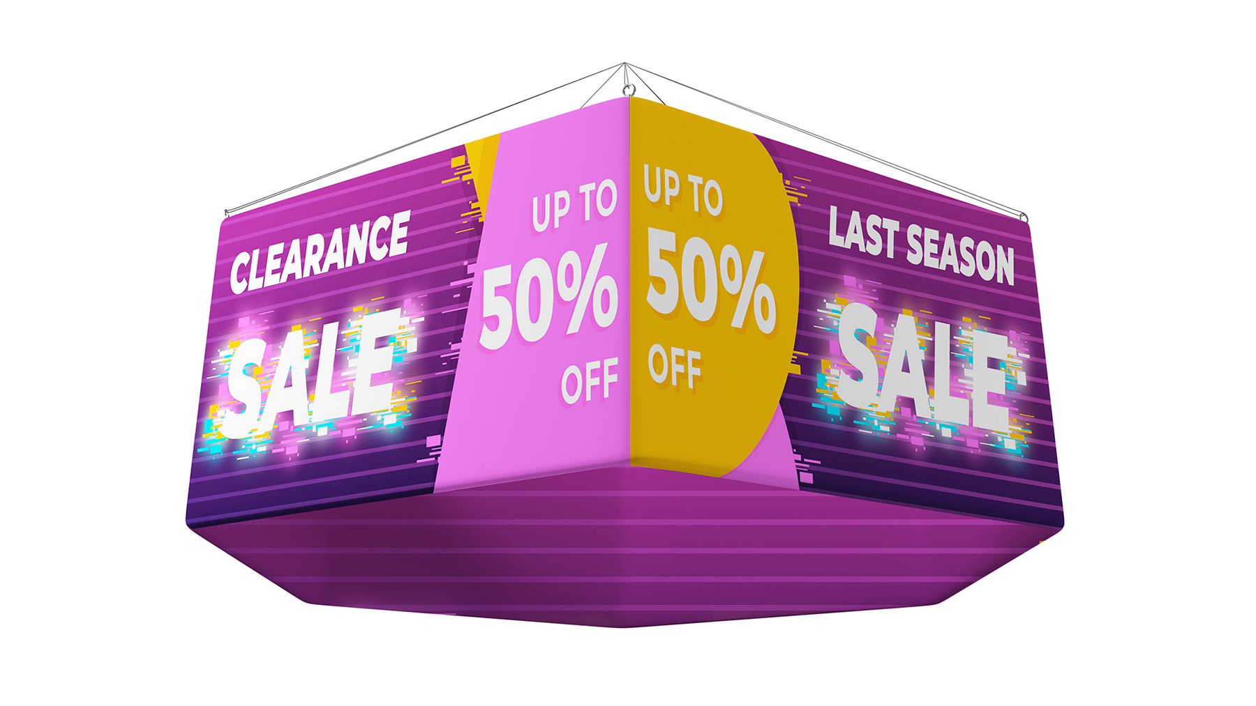 15ft Hex Hanging Banner Kit 1