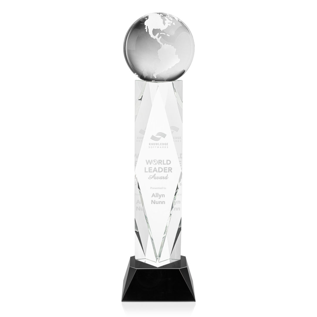 Globe Award on Toscana Base - Black 3