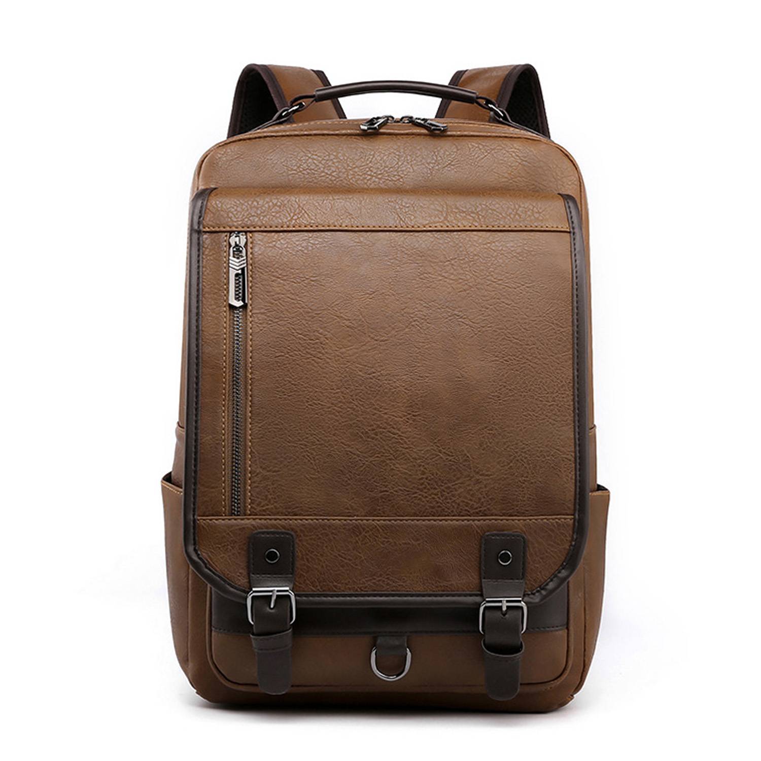 PU Leather Multi-function Retro Casual Backpack 4
