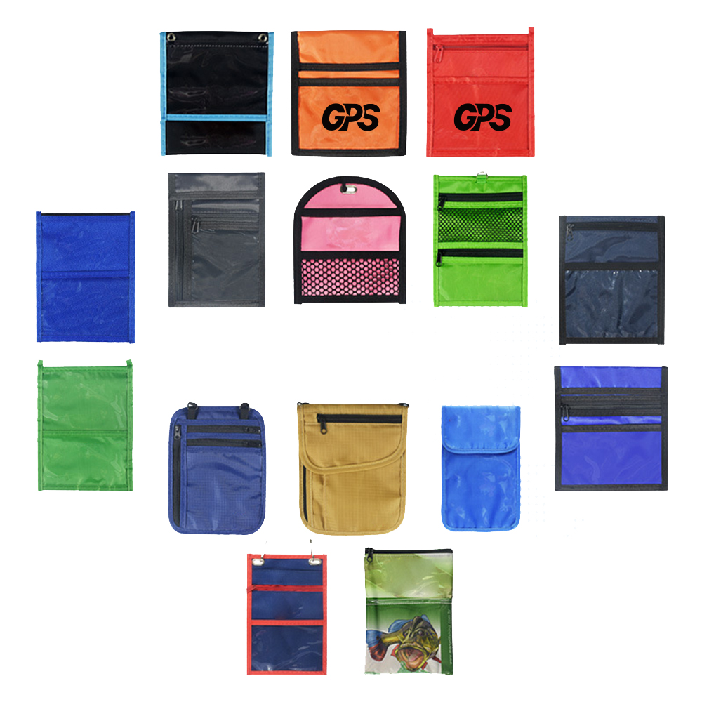 70D Nylon Neck Wallet with Pockets & Lanyard & zipper 4