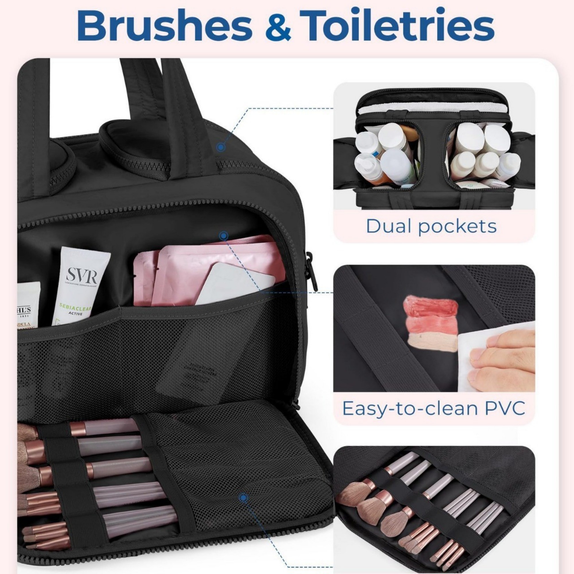 Large Capacity Waterproof Toiletry Bag With Handle 6