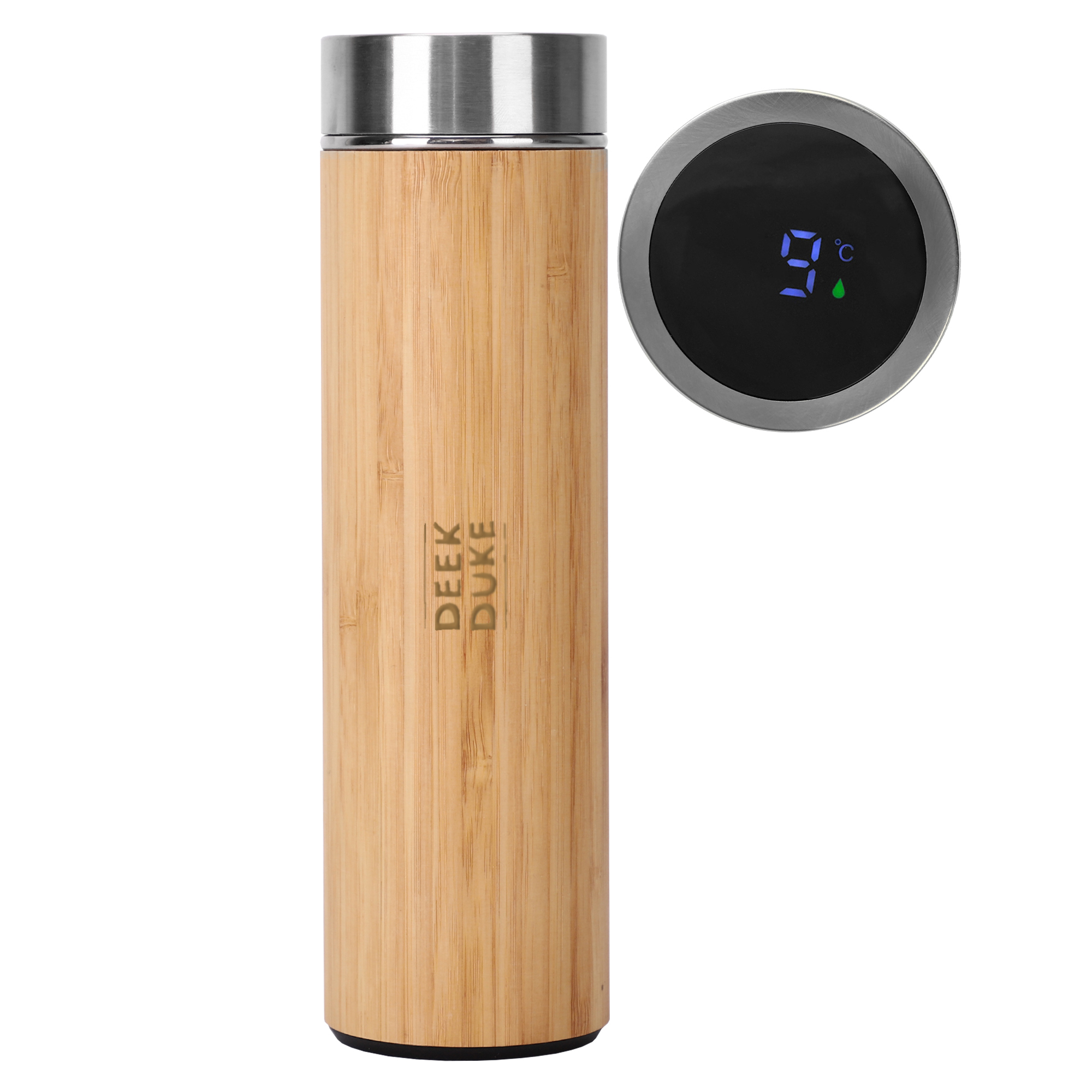 Smart Bamboo Drink Bottle, custom water bottle with logo imprint 2
