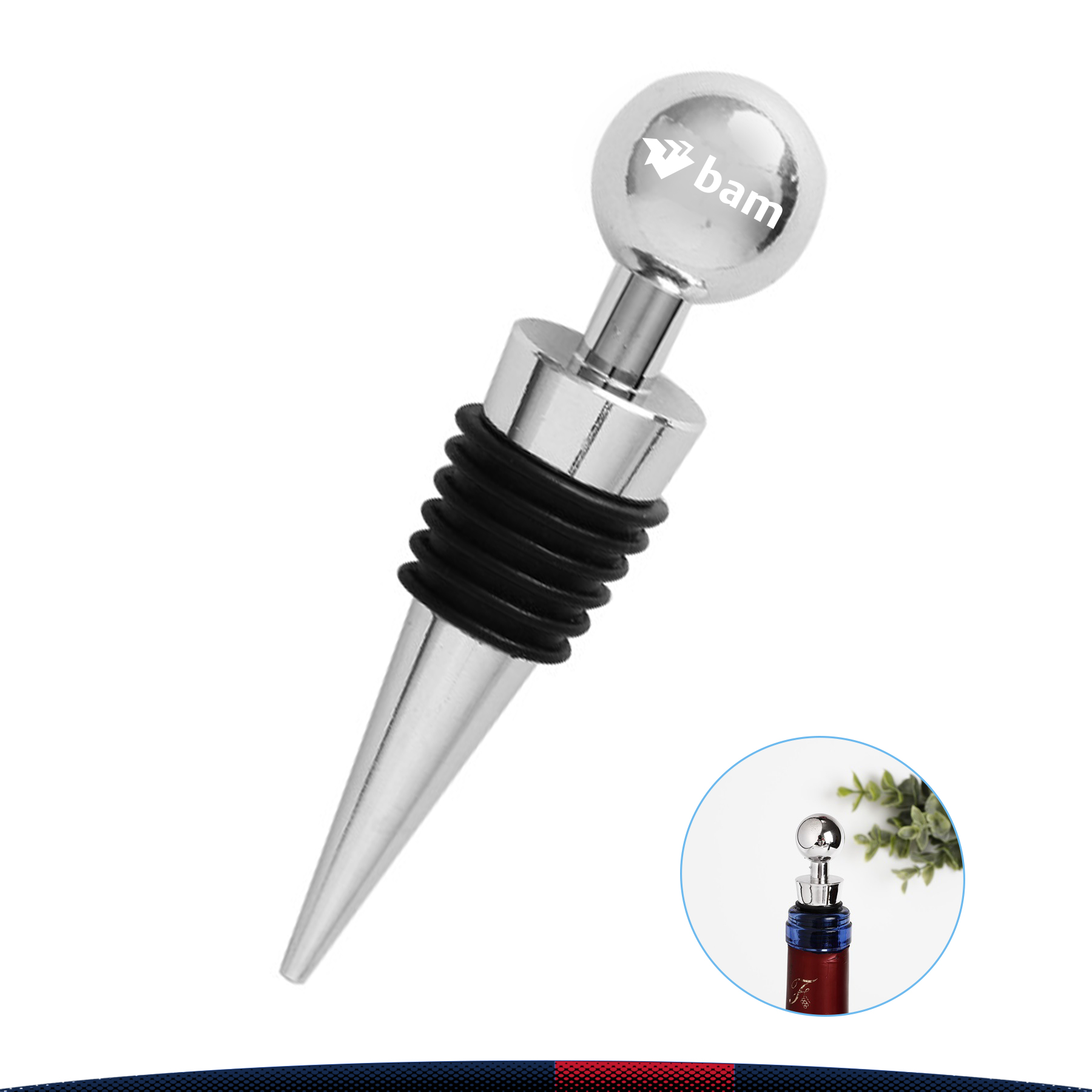 Round-headed Cone Shape Bottle Stopper 2