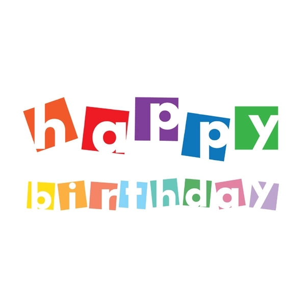 Colorful Wishes Stamped Birthday Greeting Cards 1