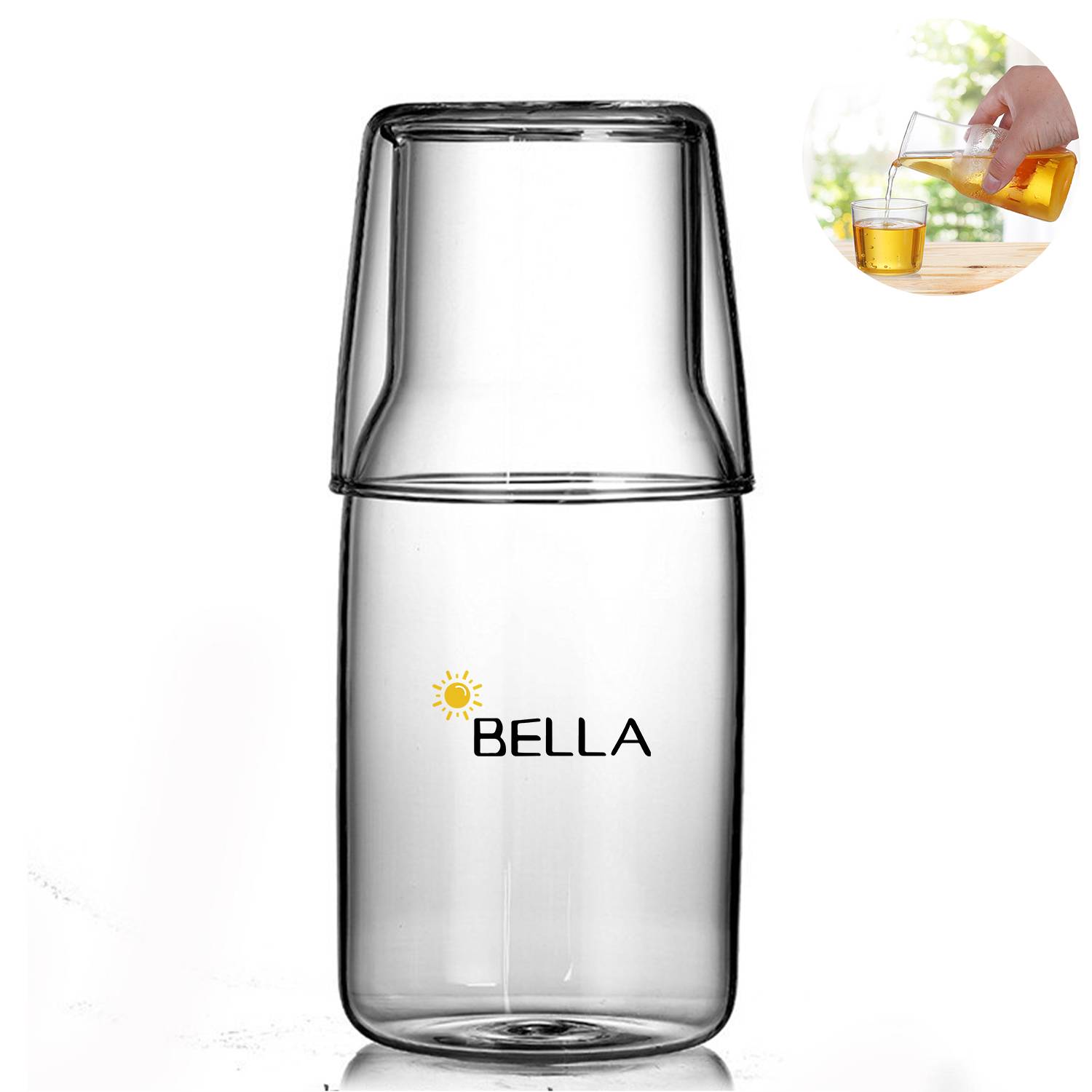2 In 1 glass heat-resistant juice jug set 7