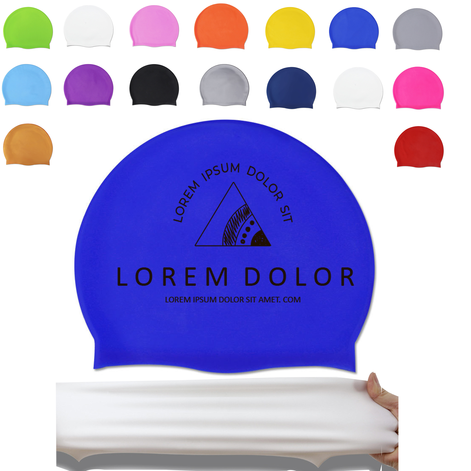 Unisex Adult Silicone Bathing Swim Cap Waterproof 2