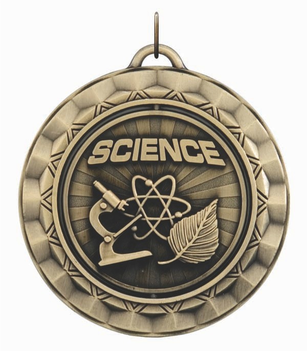 Science Spinner Medal, 2 5/16" 2
