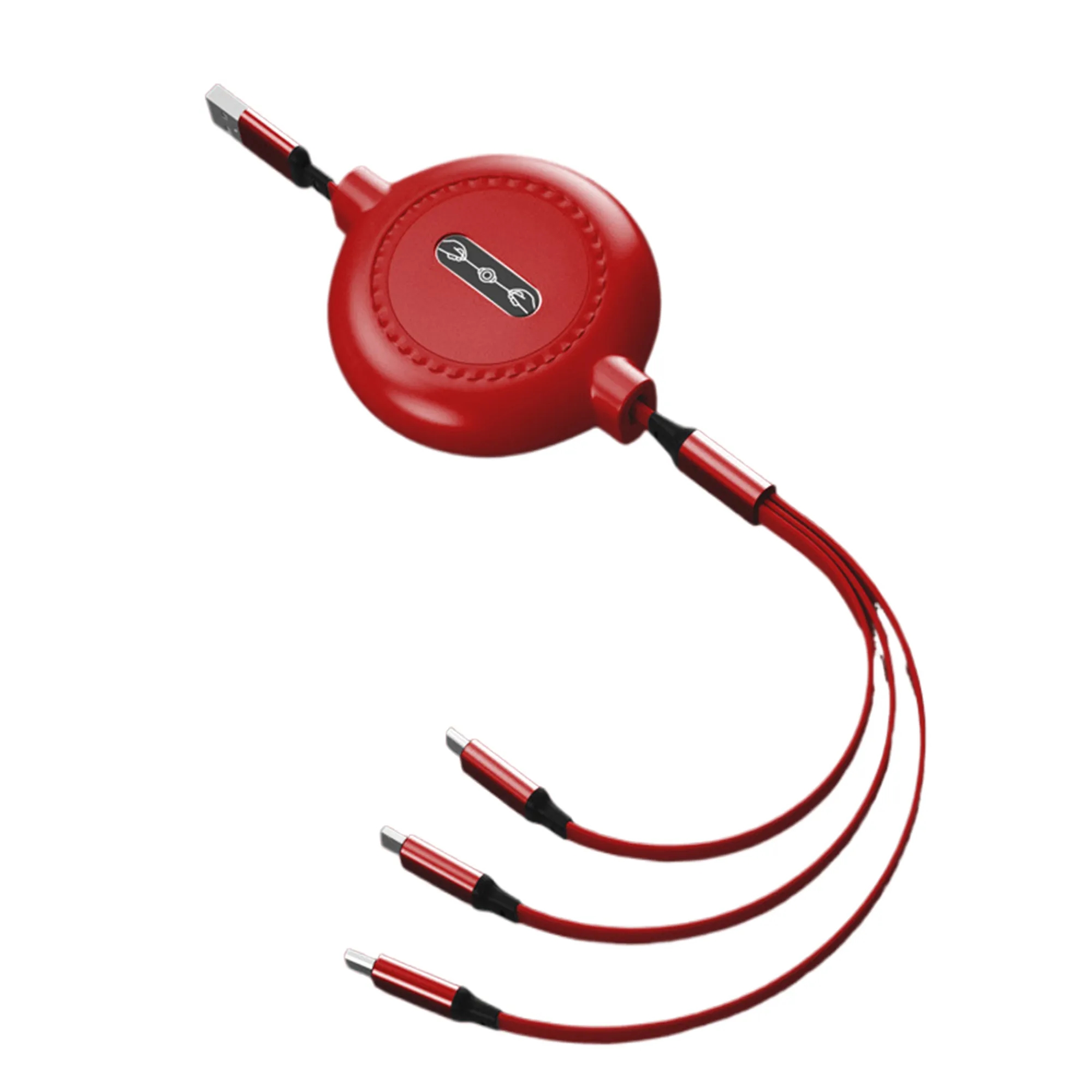 MOQ100 Retractable Portable 3 in 1 Charging Cable 7