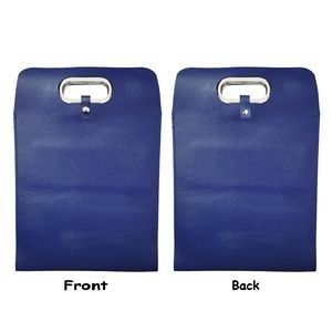 Elegant 3 Bottle PU Leather Wine Bag With Metal Handles 15