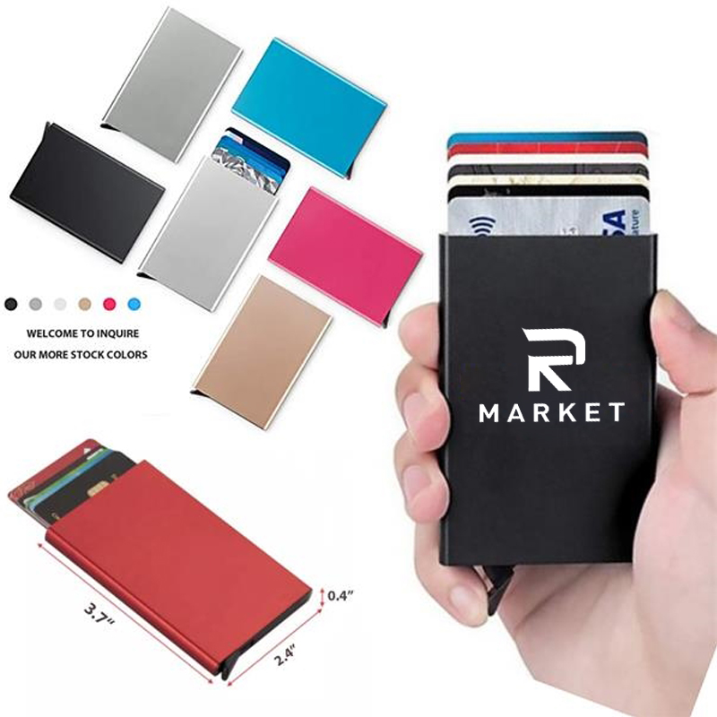RFID Blocking Pop up Wallet Credit Card Holder made of premium aluminum foil and PET 3