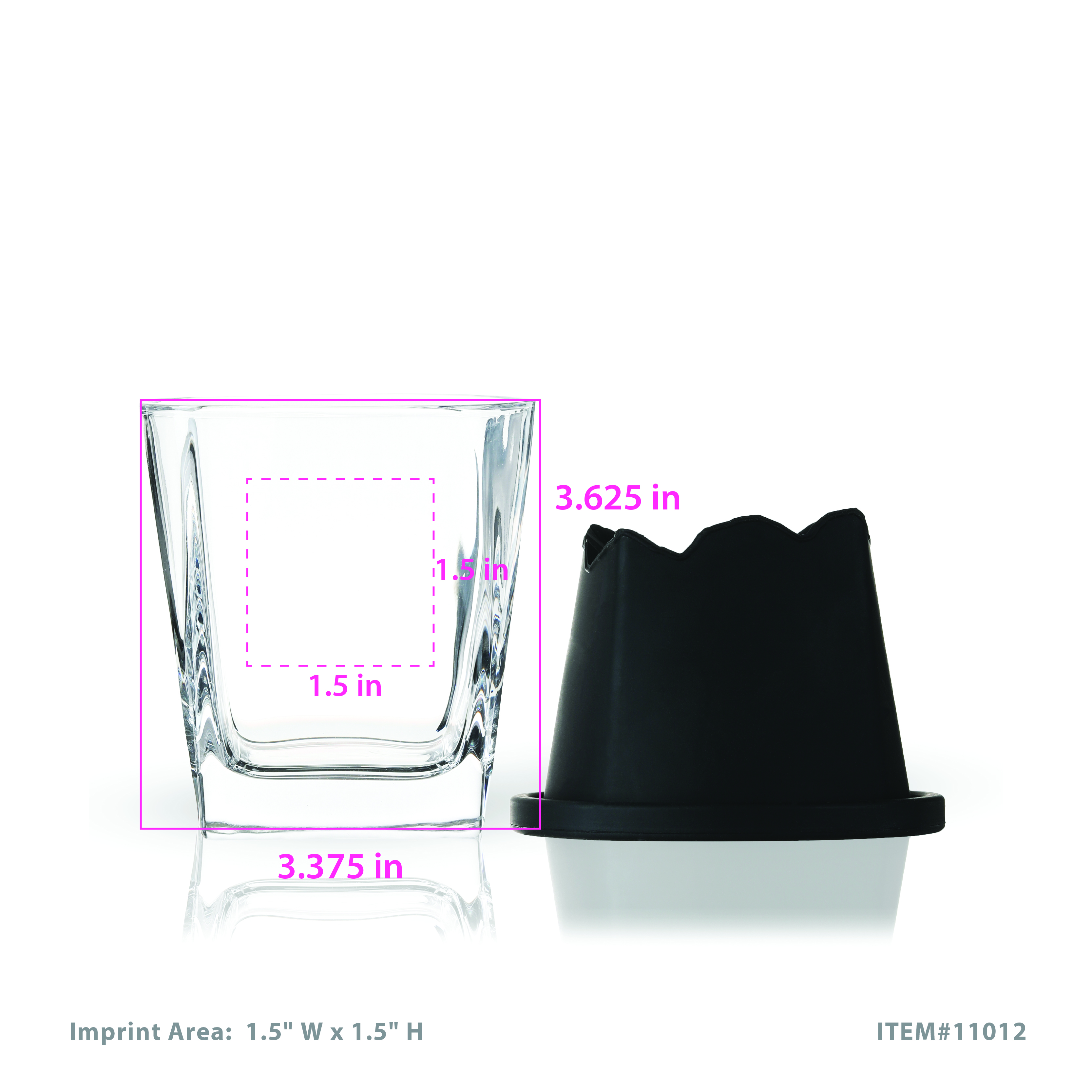 Viski® Glacier Mountain Ice Mold Rocks Glass Set 5