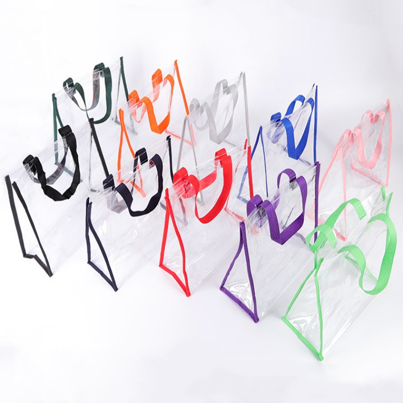 Custom Full Color Printing PVC Transparent Tote Bag 2