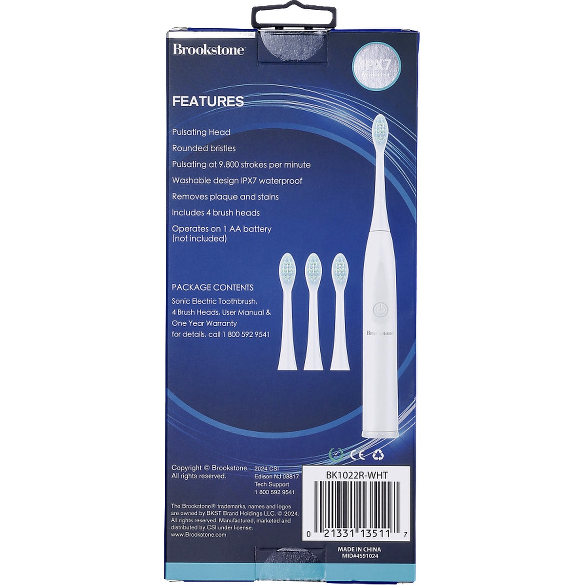 Brookstone® Sonic Electric Toothbrush 7