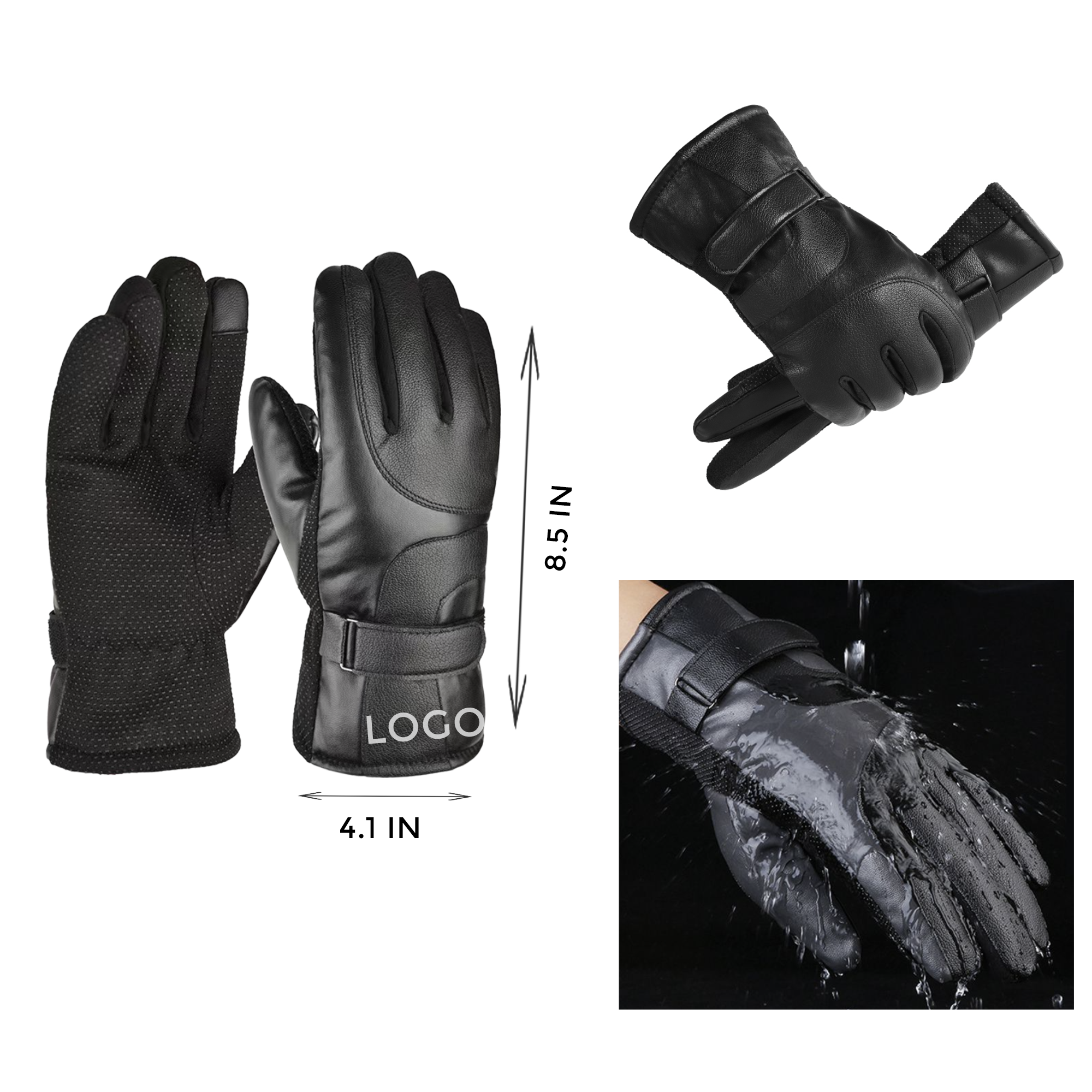 MOQ 10 PCS Protective Leather Motorcycle Gloves 1