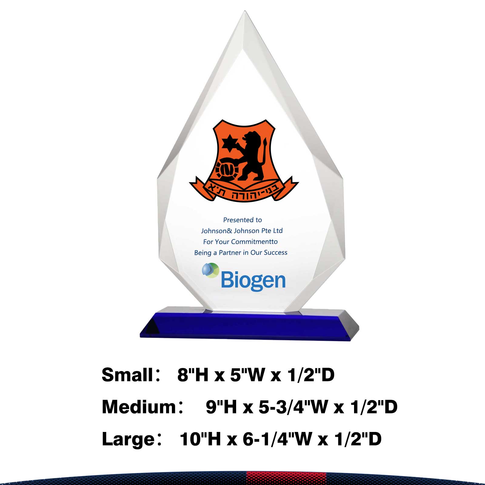 Tiara Pointed Crystal Trophy 1