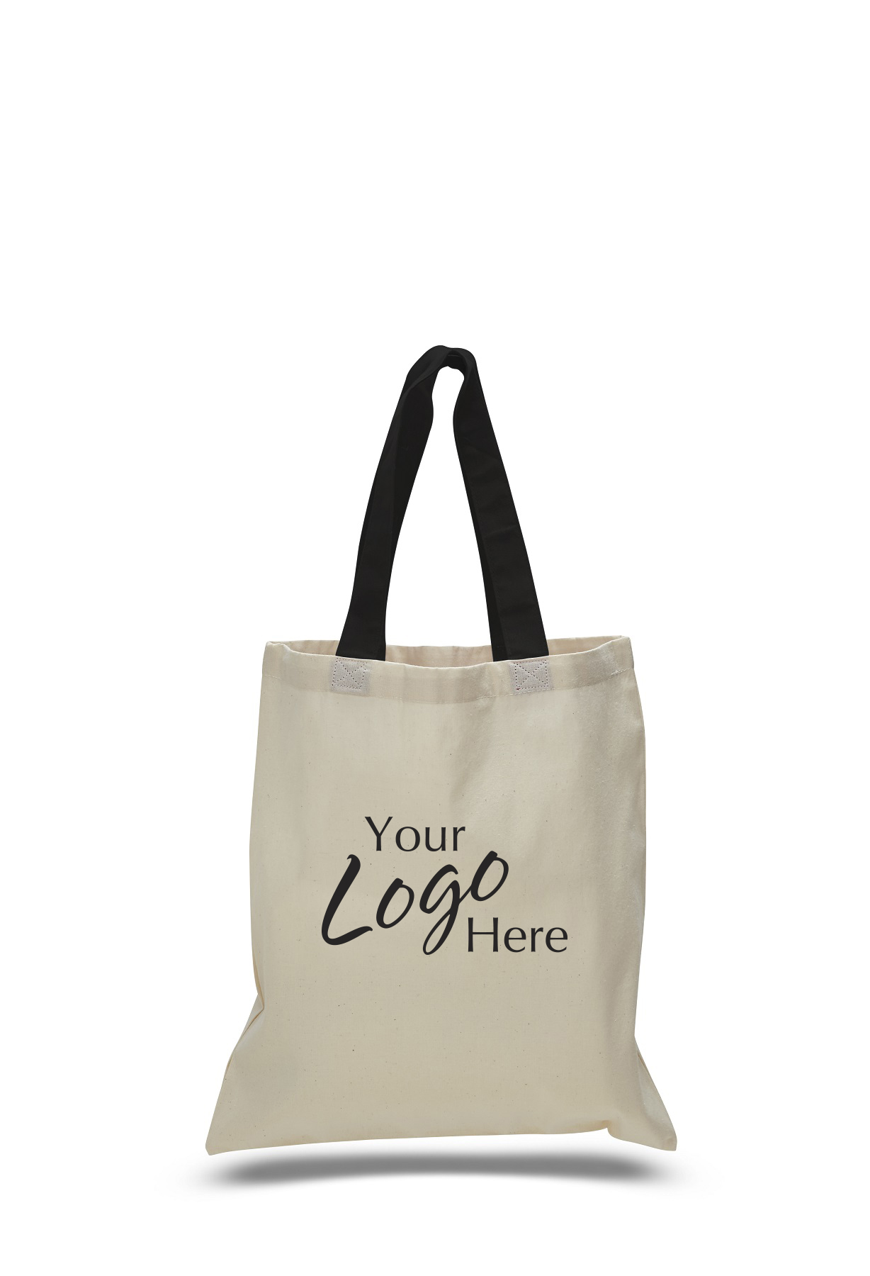 Economical Tote 15" W x 16" H Natural Bag, custom tote bag with logo imprint 2