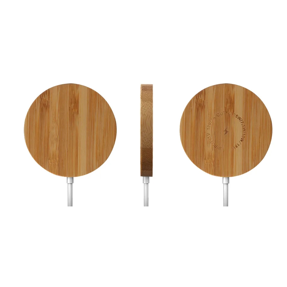 Bamboo Magnetic Wireless Charger 5