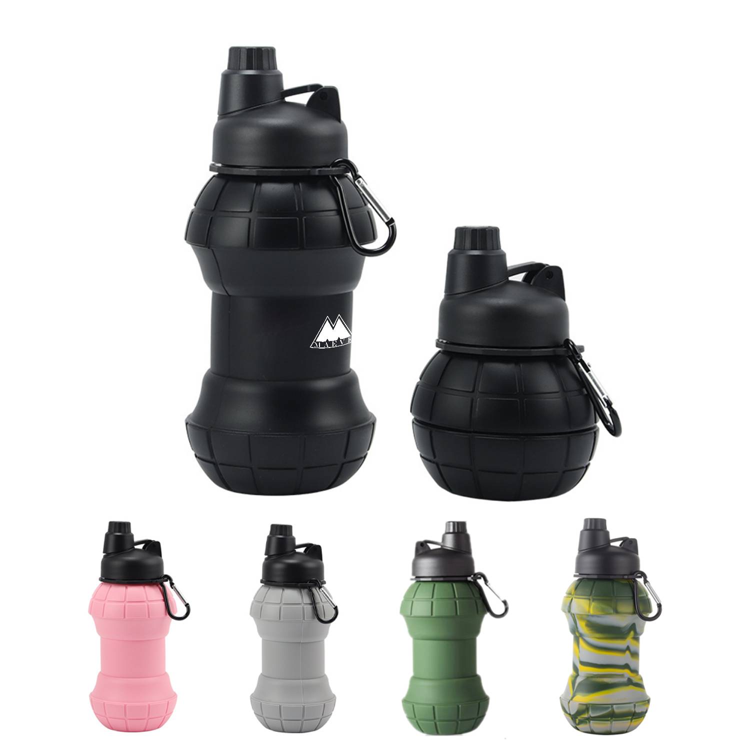 18oz Collapsible Travel Water Bottle Silicone Foldable Cup 4