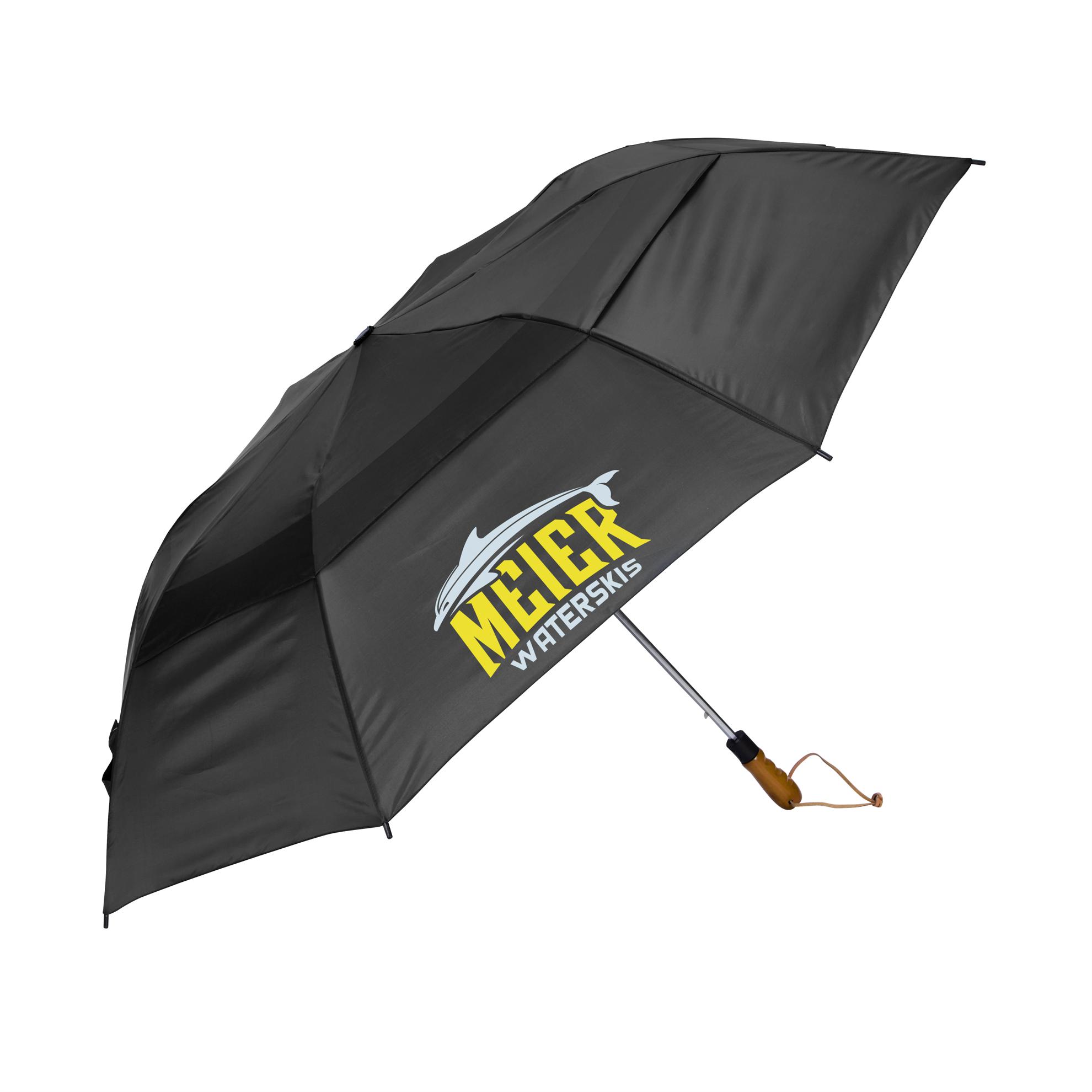 Shed Rain™ Windjammer® 58" Vented Wooden-Handled Auto-Open Jumbo Compact Umbrella 11