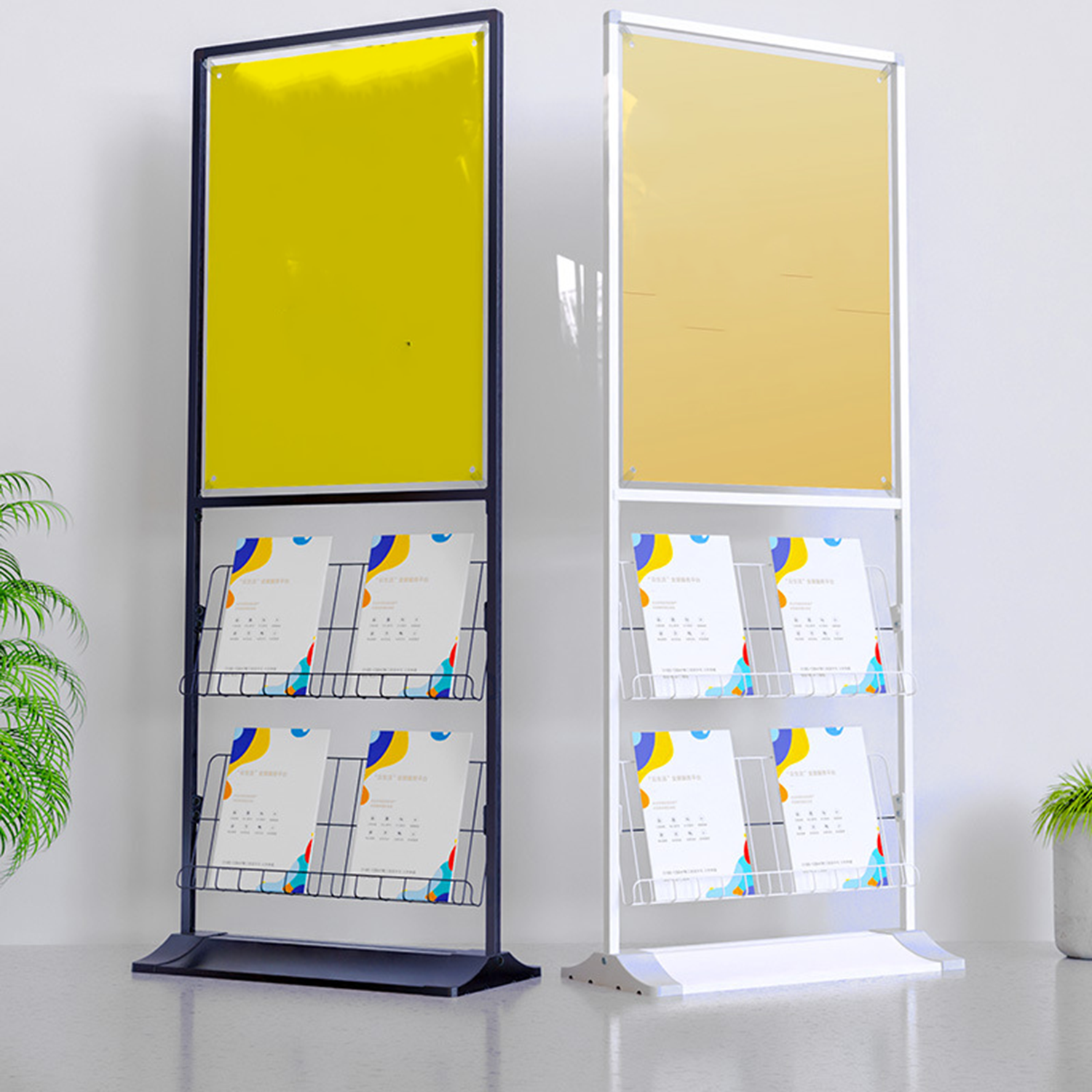 Floor Standing Brochure Display Rack Metal 3