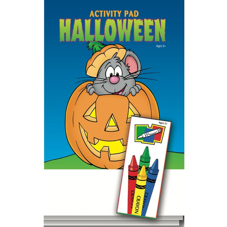 Halloween Activity Pad Sets - 4 Pack Crayons Ages 3-11 2