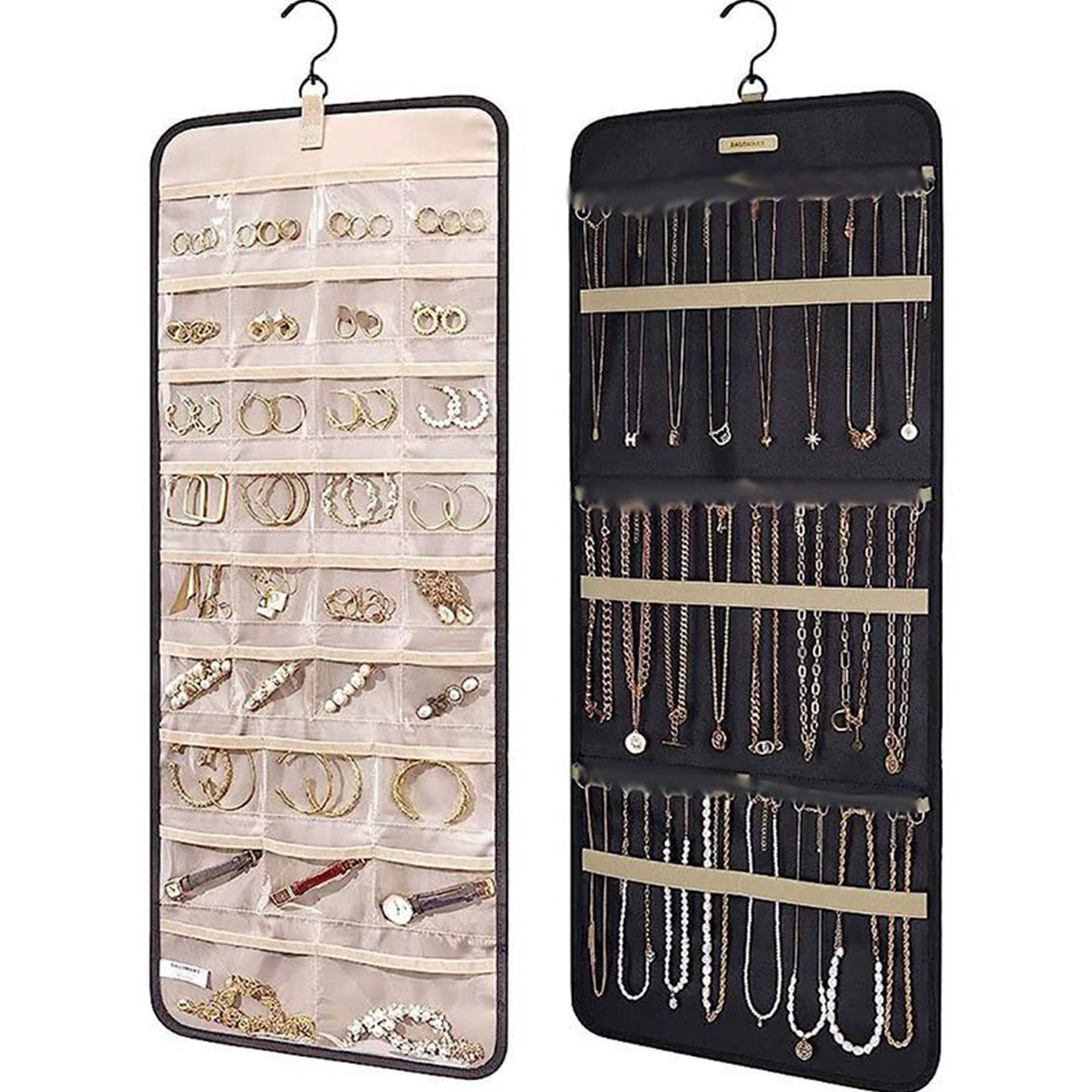 Jewelry Organizer Storage Roll with Hanger 5