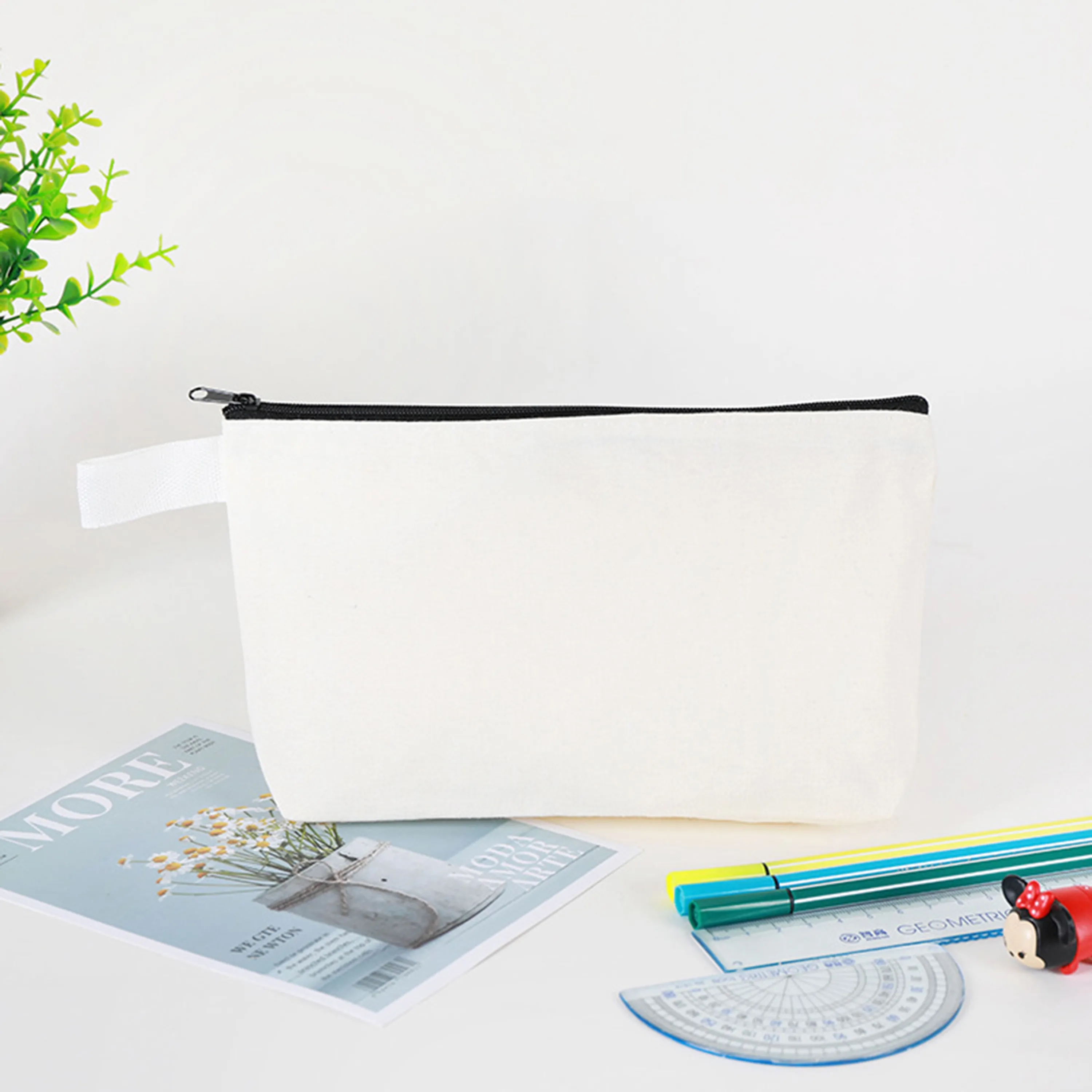 Multicolor Canvas Pencil Case 6
