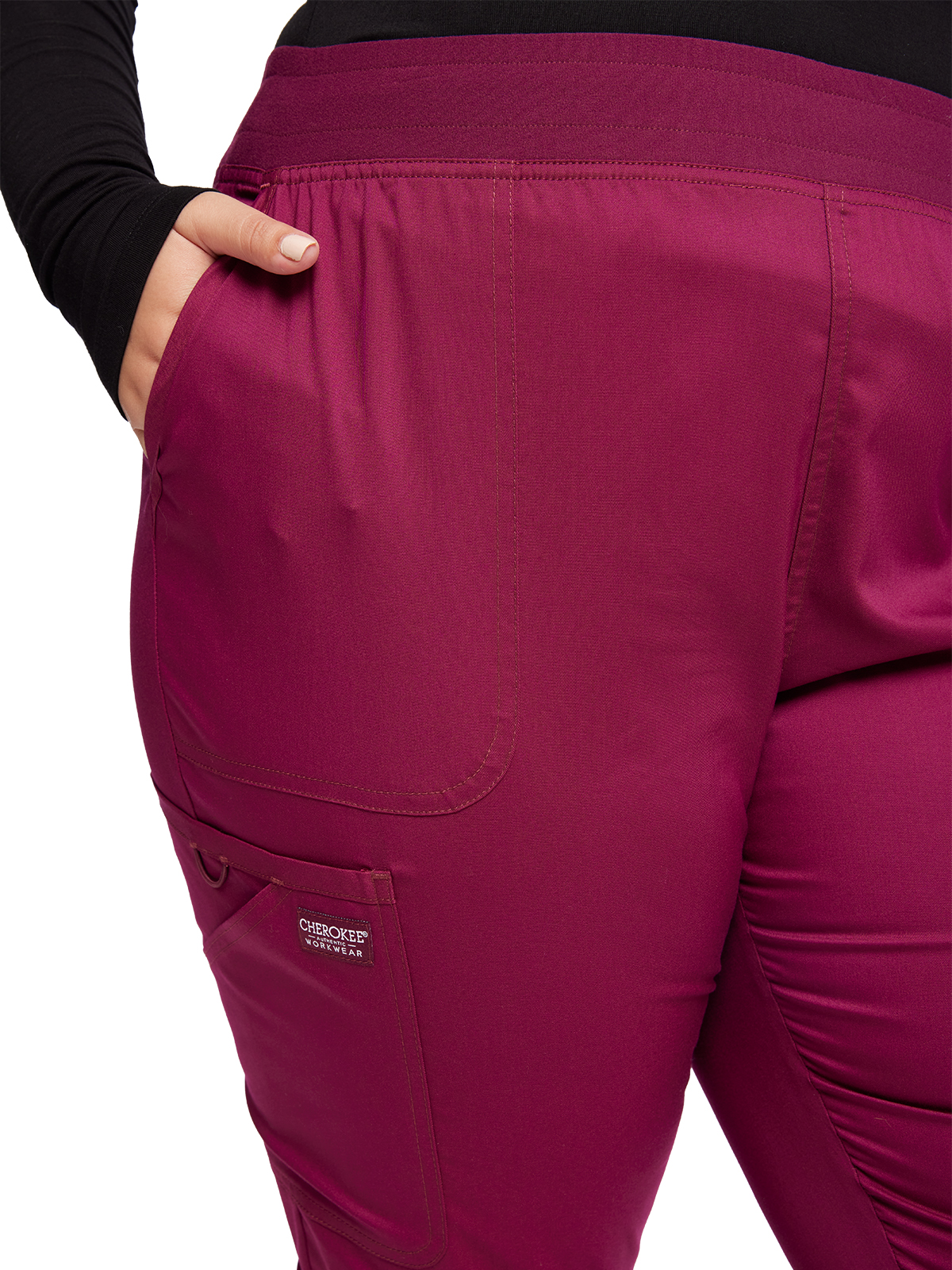 Cherokee - Workwear Revolution - Women's 5-Pocket Mid Rise Jogger Pant 11