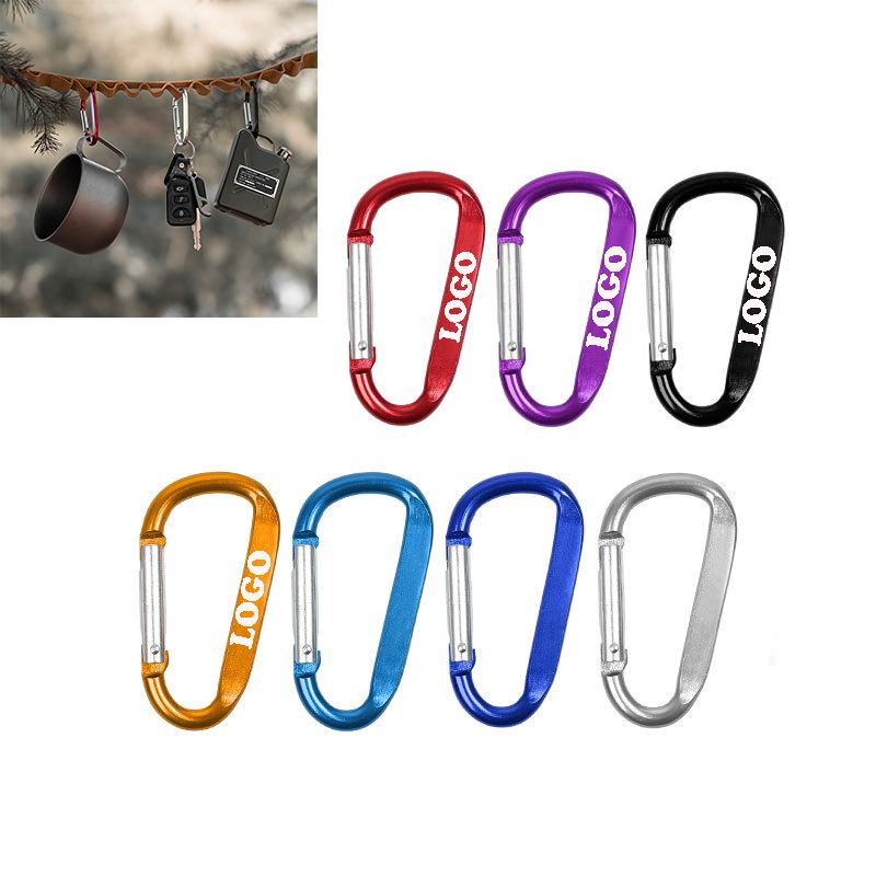 Aluminum D Ring Carabiners Spring Clips Hook 2