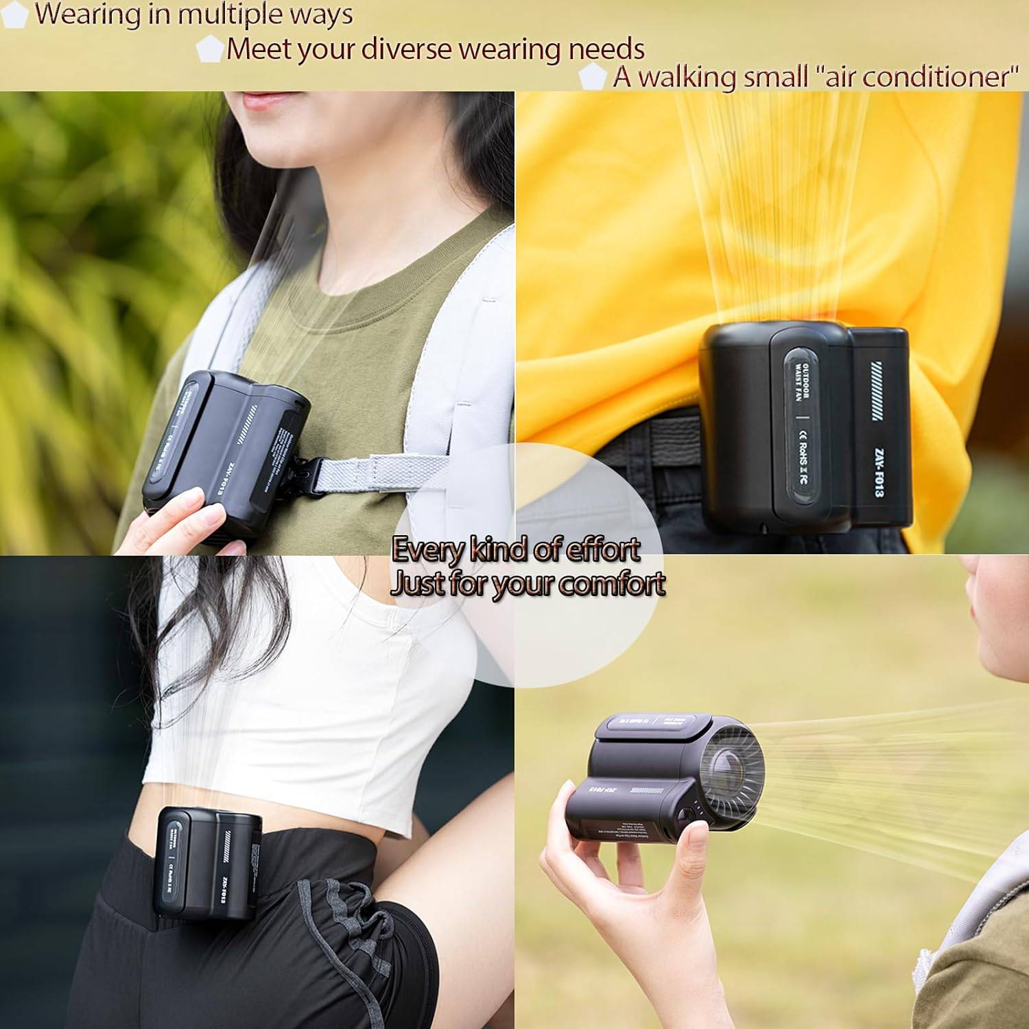 Mini Portable Clip Waist Fan 5