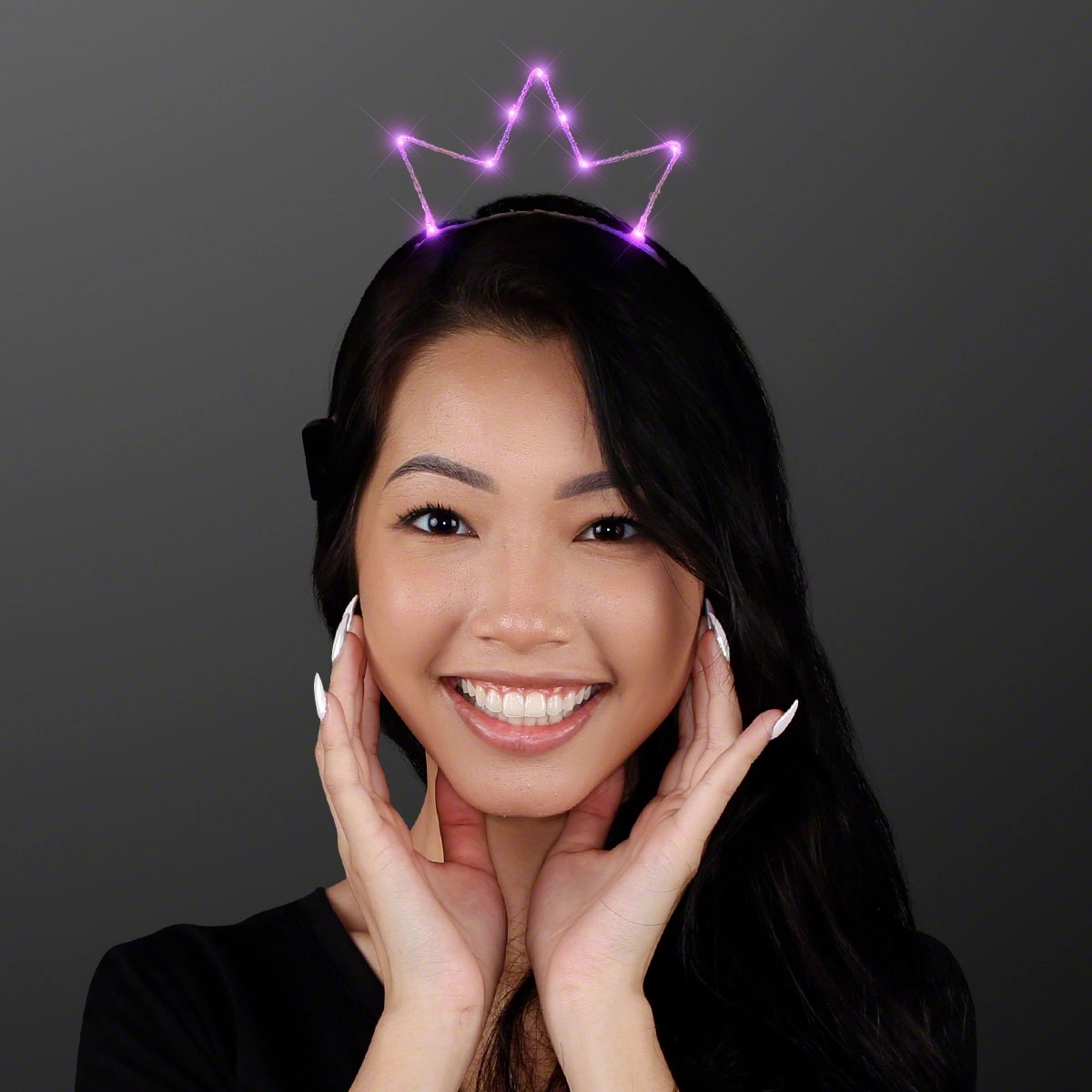 Pink LED starlight Crown Princess Tiara 1